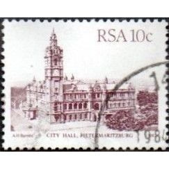 South Africa 1982. 10c Value. Redish Purple. City Hall, Pietermatitzburg F/Used