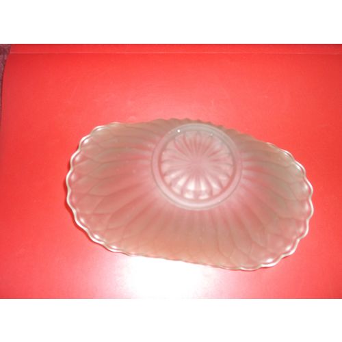 DISH GLASS LIGHT GREEN FLUTED DESIGN (14/03)