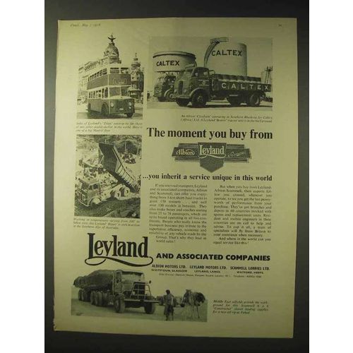 1958 Leyland Truck Ad - Titan, Hippo, Chieftain
