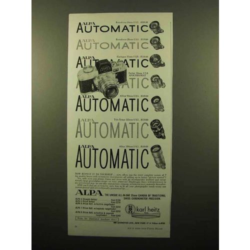 1959 Alpa Cameras and Lenses Ad - Alpa Automatic!