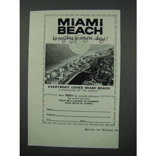 1960 Miami Beach Florida Tourism Ad - Has Everything