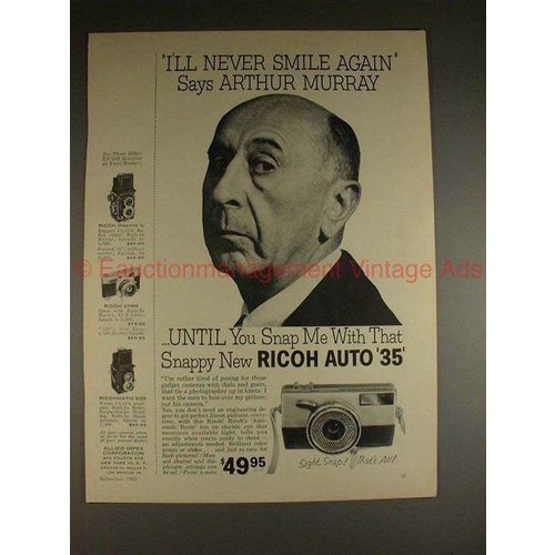 1960 Full-page Ricoh Auto 35 Camera Ad w/ Arthur Murray
