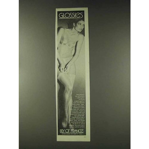 1978 Lily of France Glossies Bra and Panties Ad