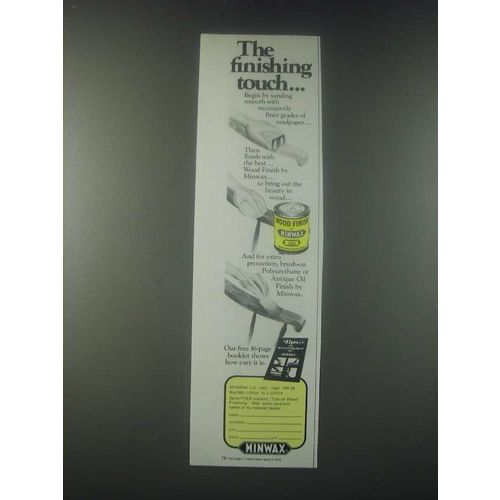 1978 Minwax Wood Finish Ad - The Finishing Touch