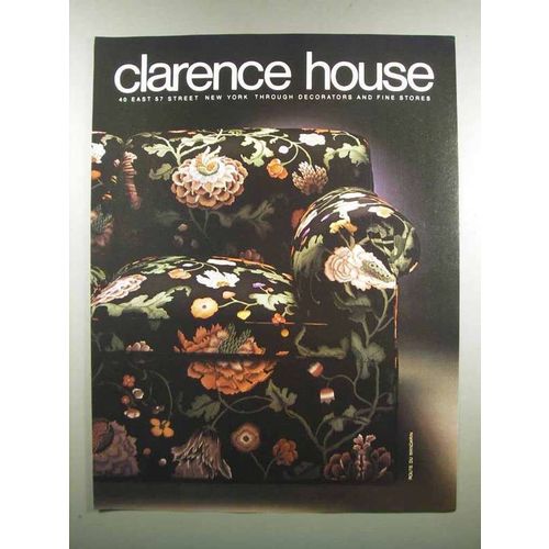 1983 Clarence House Fabric Ad - Route Du Mandarin