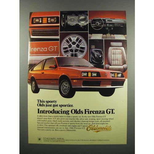 1983 Oldsmobile Firenza GT Ad - Got Sportier