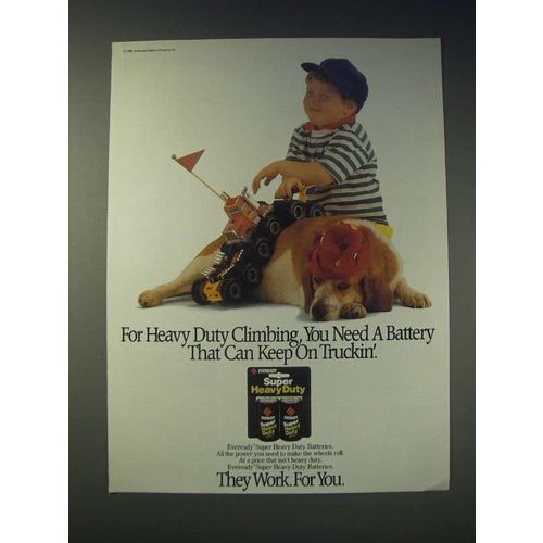 1989 Eveready Super Heavy Duty Batteries Ad - For Heavy Duty Climbing