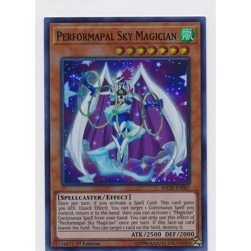 YuGiOh The Infinity Chasers INCH-EN047 Performapal Sky Magician 1st Edition