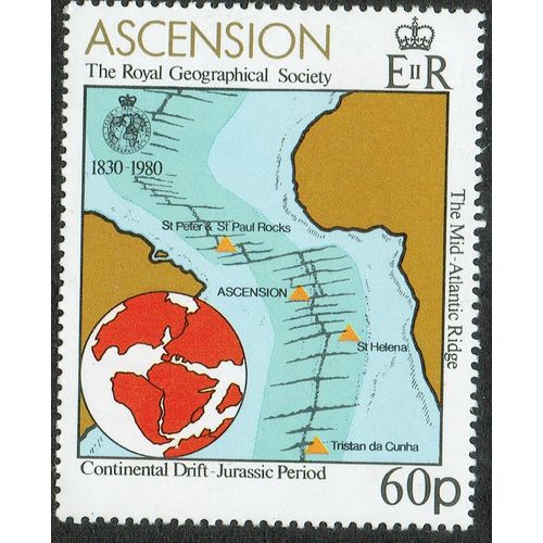 Ascension 1980 150th Anniv Royal Geographical Society 60p Multicoloured SG276 UM