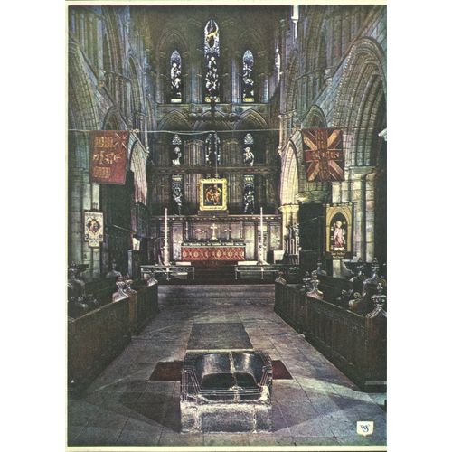 Vintage Walter Scott PC - Hexham Abbey, The Choir & Sanctuary, Northumberland