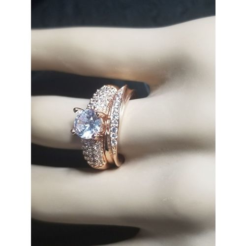 Anastasia Wedding Band AAA CZ Diamonds/Rose Gold