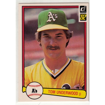 1982 Donruss baseball card 323 Tom Underwood