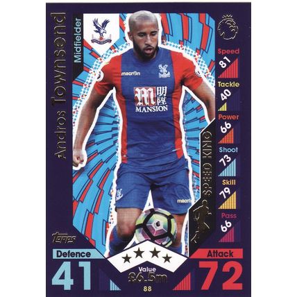 Match Attax 2016/2017 88 Andros Townsend Crystal Palace