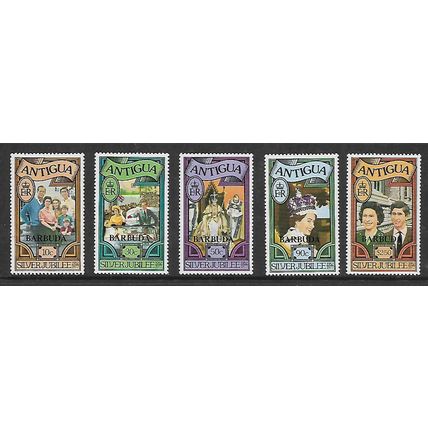ANTIGUA BARBUDA 1977 SILVER JUBILEE 10c - $2.50 SG323 / 327 SET 5 VALS M MINT