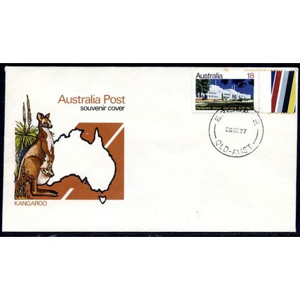 AUSTRALIA 1977 Opening Parliament House 18c on cover (SG 653), Brisbane QLD PMK