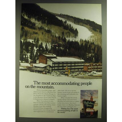 1974 Holiday Inn Ad - The most accommodating people on the mountain