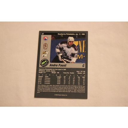 Andre Faust 1993 Classic Pro Hockey Prospects NO. 47