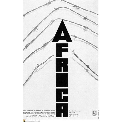 Political Solidarity POSTER.Arrow Spear Africa.a60.Anti-Colonialism protest Art