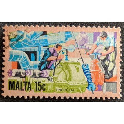 Stamp Malta SG677 1981 15c Energy Used