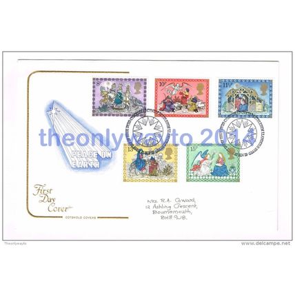 1979 Peace on Earth,Christmas, UK, FDC