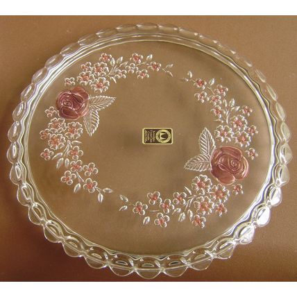 Walther Crystal Glass cake stand plate