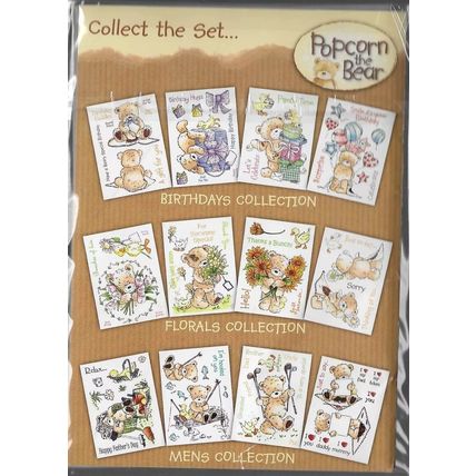 Crafter's Companion. Popcorn The Bear Party Time Stamp Set. Stamping Cardmaking