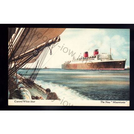 LS2551 - Cunard White Star Liner - Mauretania - built 1939 - postcard