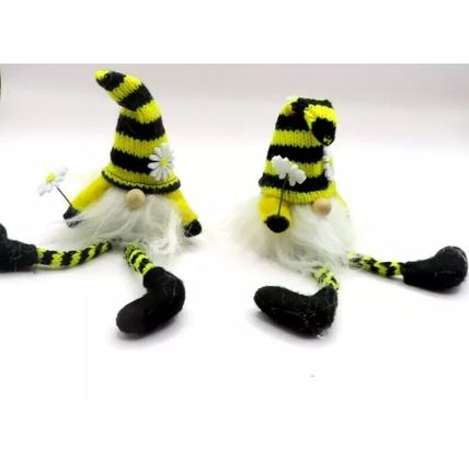 Bee Small Furry Gonk Dangly Legs Ornament 16 CM Fabric Home Decor Gift
