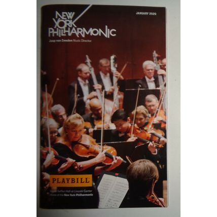 NEW YORK PHILHARMONIC PLAYBILL Jan 2020 Daniel Harding conductor Paul Lewis pian