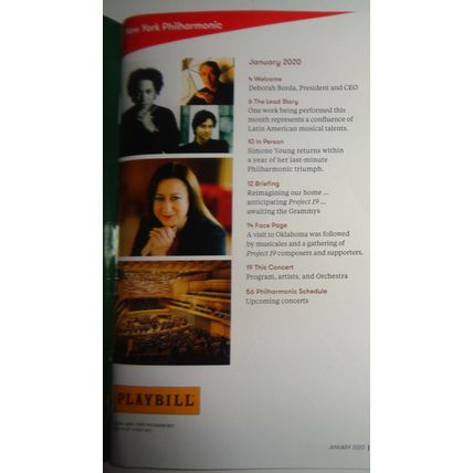 NEW YORK PHILHARMONIC PLAYBILL Jan 2020 Daniel Harding conductor Paul Lewis pian