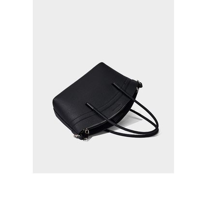Women Handbags Genuine Leather Large Capacity Shoulder Bag Black
