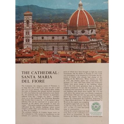 LOT of 5 VINTAGE FLORENCE ITALY ILLUSTRATED TRAVEL GUIDEBOOKS