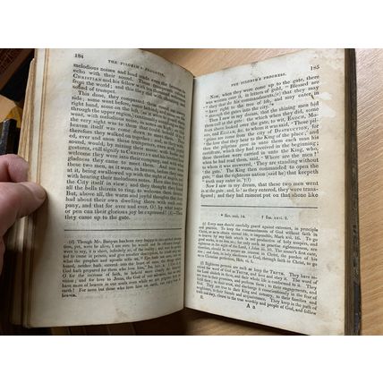 1824 JOHN BUNYAN "THE PILGRIM'S PROGESS" 201 YEARS OLD ANTIQUE BOOK (P4)