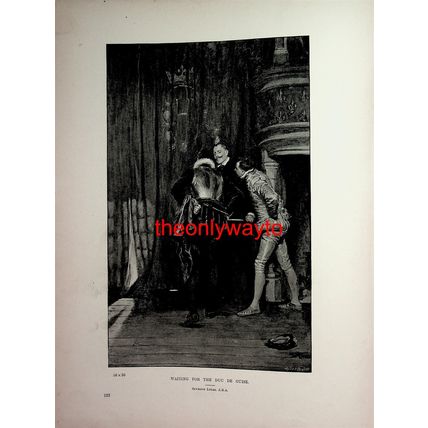 Waiting For The Duc De Guise By Seymour Lucas, Book Illustration (Print), 1895