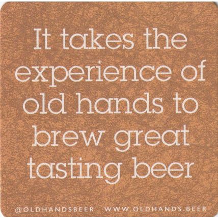 BEER MAT - OLD HANDS NEW BREWS (TWICKENHAM) - (Cat No 001) - (2016)