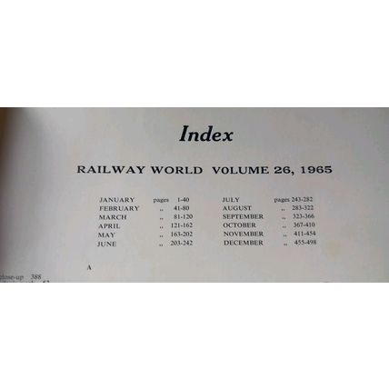 The Railway World Volume 26 XXVI Stream Trains 1965 Hardback Old Book Vintage