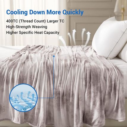 Topcee Cooling Blanket (90"X104"King Size) for Hot Sleepers,Absorbs Heat to Keep