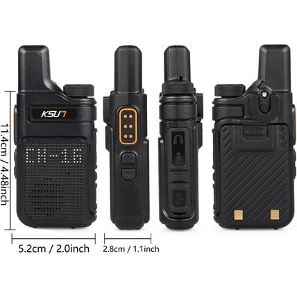 KSUN Walkie Talkies with Earpiece and Mic 22 FRS Channels Drop-Resistant, Long R
