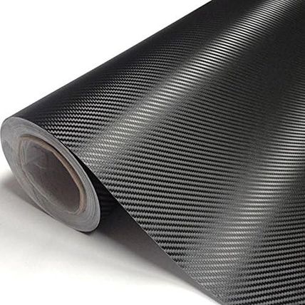 DIYAH 3D Black Carbon Fiber Film Twill Weave Vinyl Sheet Roll Wrap DIY Decals (1
