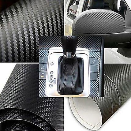 DIYAH 3D Black Carbon Fiber Film Twill Weave Vinyl Sheet Roll Wrap DIY Decals (1