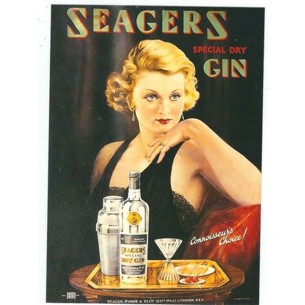 OPIE PUBLISHED SEAGERS DRY GIN UK FREE POST