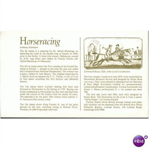 GB FDC 1979 - Horse Racing - Epsom Surrey SHS 2