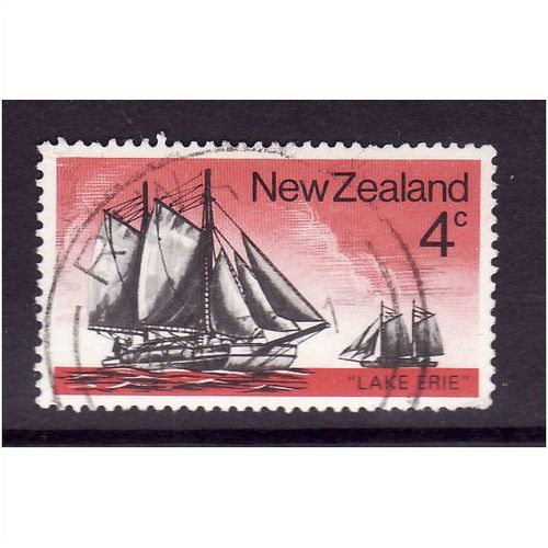 NEW ZEALAND 1975 SG 1069 4c SCOW LAKE ERIE SHIP FINE USED