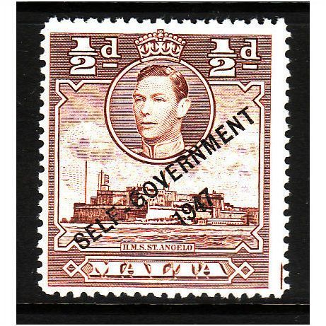 MALTA 1948 SG 235 1/2d RED BROWN SELF GOVERNMENT U/M MINT #2