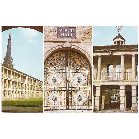 Halifax, W Yorkshire - Piece Hall - Kinglsey postcard c.1970s