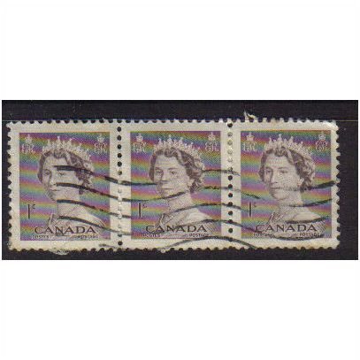 1953 canada queen elizabeth 11 1c f/u trio sg450