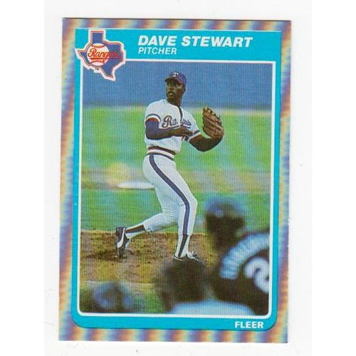 1985 Fleer Dave Stewart baseball card #569 –Rangers