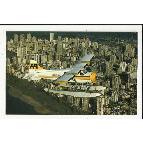 Aviation HARBOUR AIR DHC-2 BEAVER Postcard by Mary Jayne (MJ905)