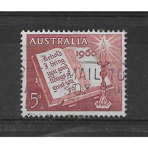 Australia.1960 Christmas (Open Bible and Candle) stamp.Fine Used.June19