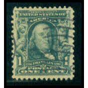 Used 300 1c Benjamin Franklin Fine Plus M08590